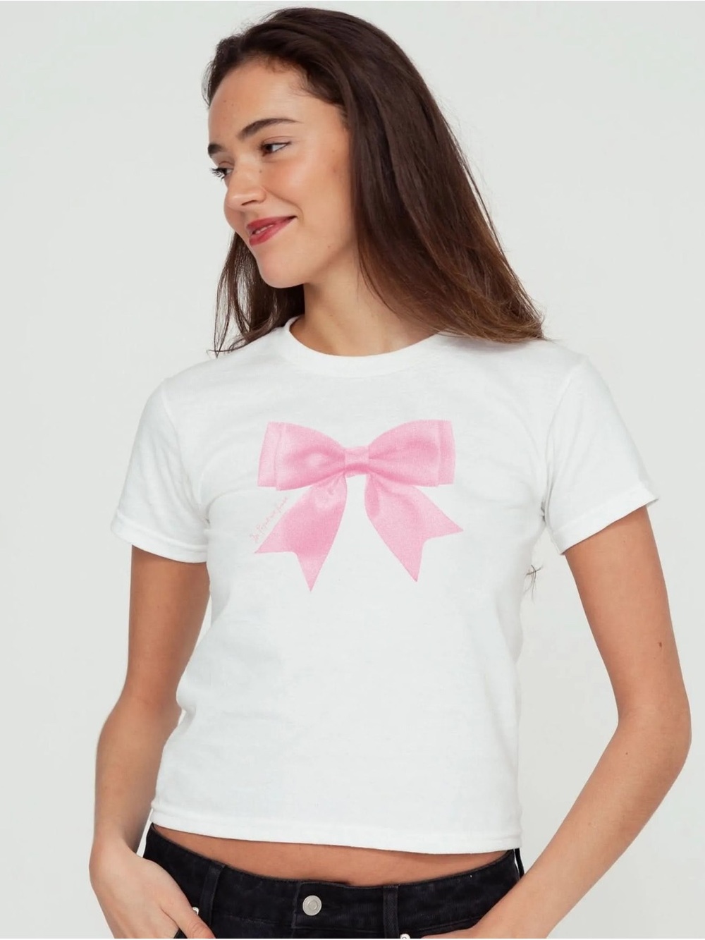 put a bow on it baby tee